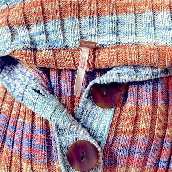 NEW FREE PEOPLE Spiced Brandy Wide Rib Knit Oversized Romper Small NWOT - Picture 8 of 10